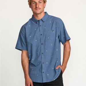 Billabong Blue Patterned Casual Shirt
